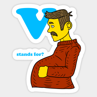 V stands for? the new emoji. Sticker